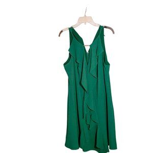Kensie Emerald Green Fit & Flare Dress • Size 12 • Work to Dinner NWOT